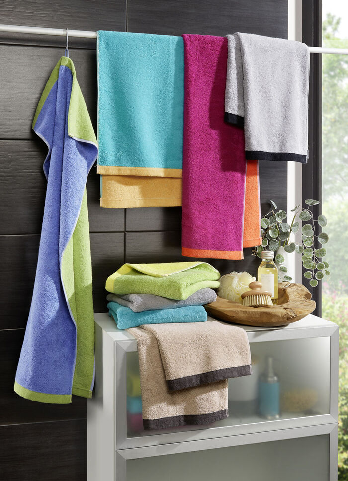 Omkeerbare badstofserie BLAUWE PISTACHE