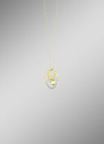 Hanger met diamanten en peridoot 