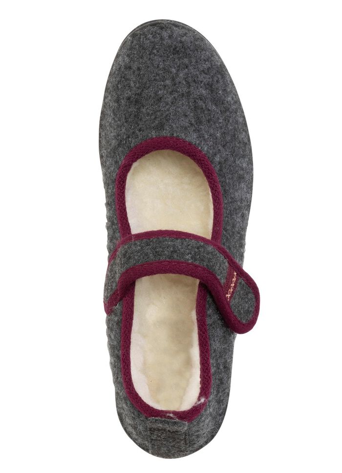 Clipschoen gemaakt van zacht vilt GRIJS