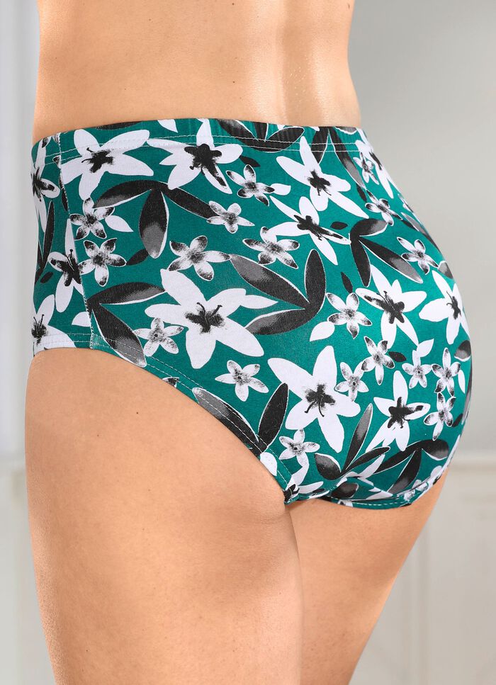 Set van vier slips met bloemdessin 