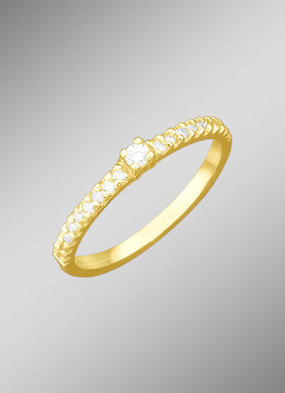 Damesring met loepzuivere diamanten 