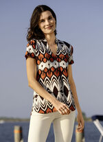 Zomerse hemdtuniek BEIGE-BRAUN-ORANGE