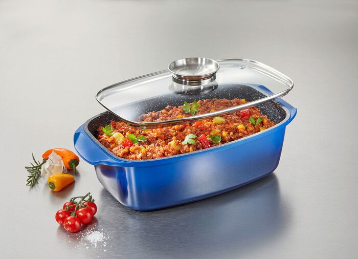 Extra hoge braadpan van gegoten aluminium van King met antiaanbaklaag 