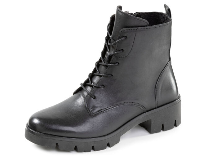 ELENA EDEN, comfortabele dames enkellaarsjes, winterschoenen, breedte H, met uitneembaar voetbed SCHWARZ