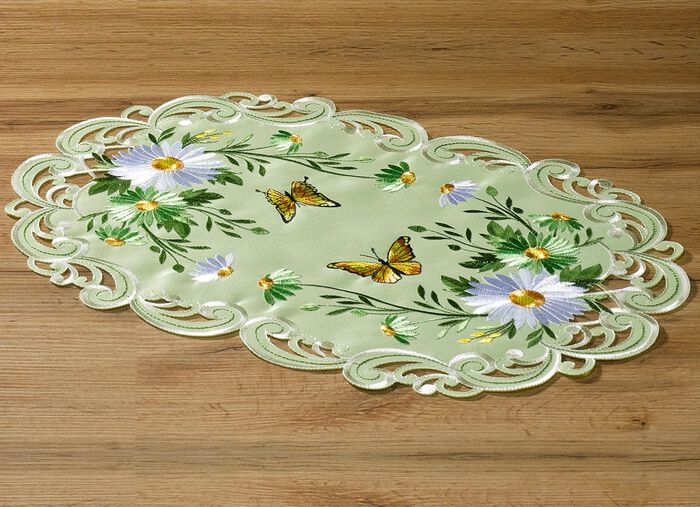 Tafel- en kamerdecoratie met bloemen en vlinders GROEN