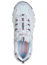SKECHERS sneakers met veters en suède afwerking BLAU-PINK