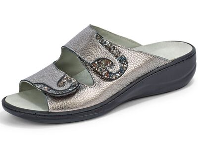 Mubb, comfortabele damesslippers, wijdte H, met uitneembaar voetbed 