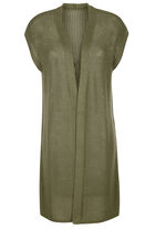 Gebreid vest in lange vorm 