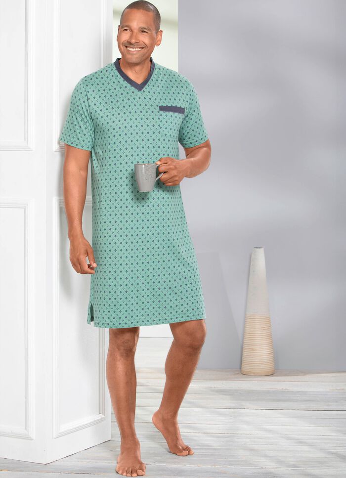 Nachthemd met V-hals 