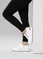 ELENA EDEN, stijlvolle damessneakers, breedte H, met uitneembaar voetbed WEISS-GOLD