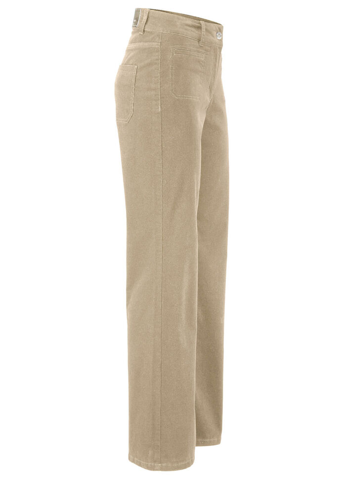 Wijde corduroy broek CAMEL