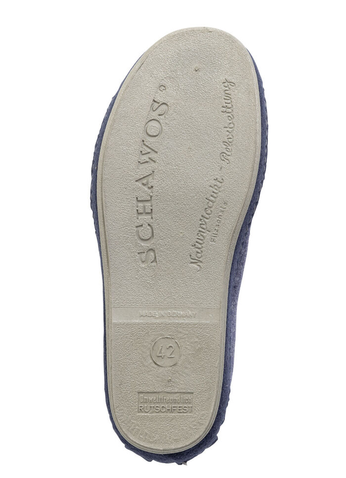 Wolvilten pantoffels met anatomisch gevormd voetbed MARINE