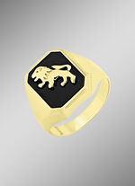 Stijlvolle herenring met echte onyx 
