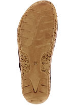 Gemini, comfortabele damessandalen, breedte G, met elastische band COGNAC