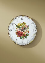 Wandklok met een romantisch rozenmotief 
