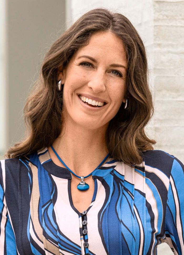 Halsketting met 3 rijen hangers 