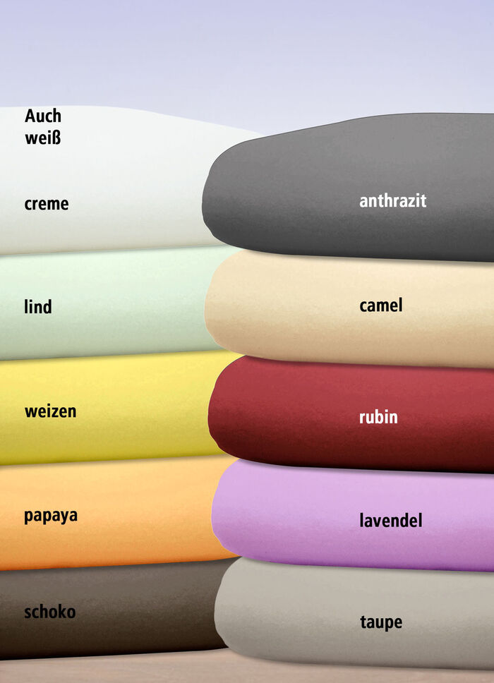Luxe gedraaid jersey hoeslaken met elastaan CAMEL
