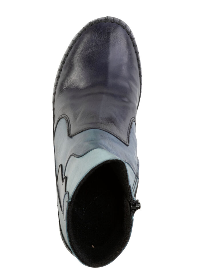 Gemini, modieuze dames enkellaarsjes, winterschoenen, breedte G, met rits BLAU