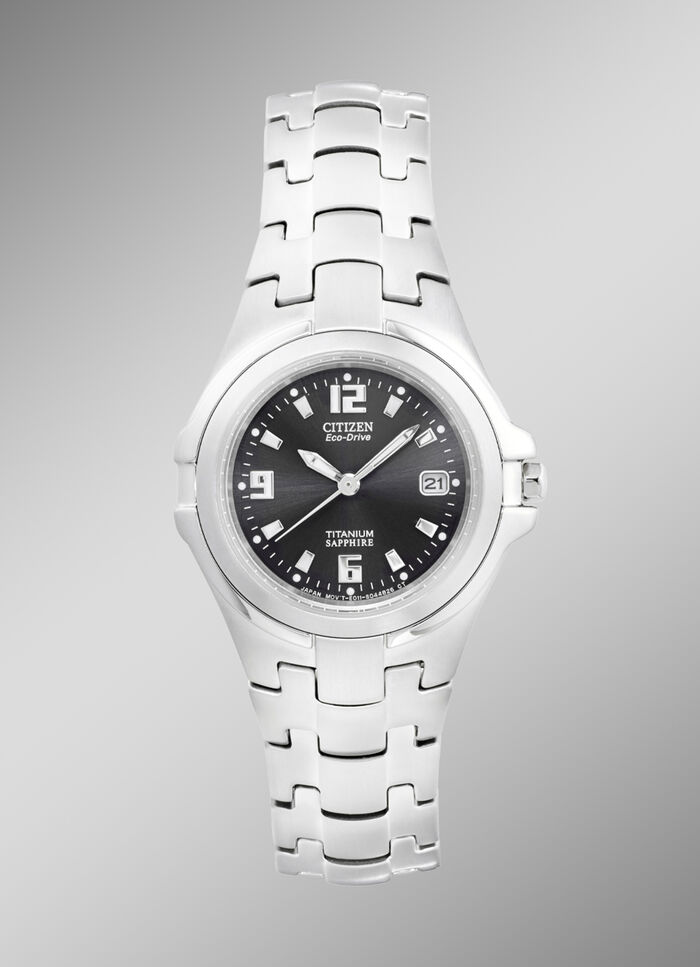 Dameshorloge met supertitanium bandkast 