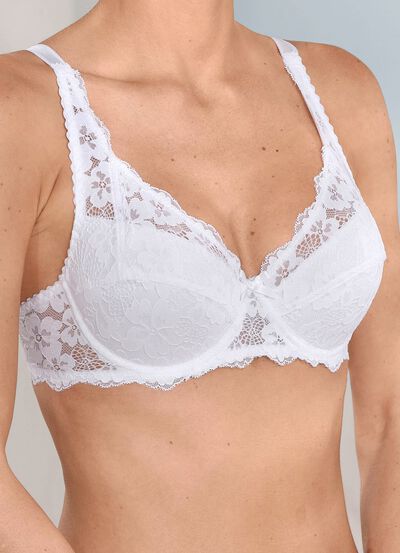 Laurina beugelbeha van elastische kant 