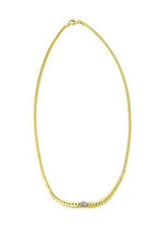 Hoogwaardig collier met 19 briljant geslepen diamanten 