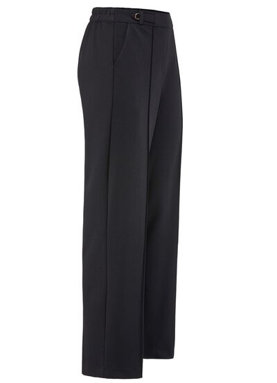 Broek met modieuze wijdte 