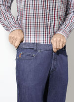 "Francesco Botti" jeans met comfortabele tailleband in 3 kleuren DUNKELJEANS