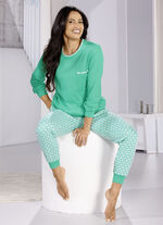 Interlock pyjama, lange mouwen en manchetten 
