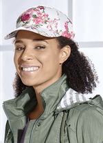 Trendy baseballpet met exotische bloemenprint WIT-MULTICOLOR