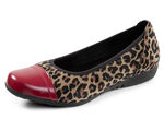 ELENA EDEN, trendy damesballerina's, breedte G, met uitneembaar voetbed CAMEL-ROT