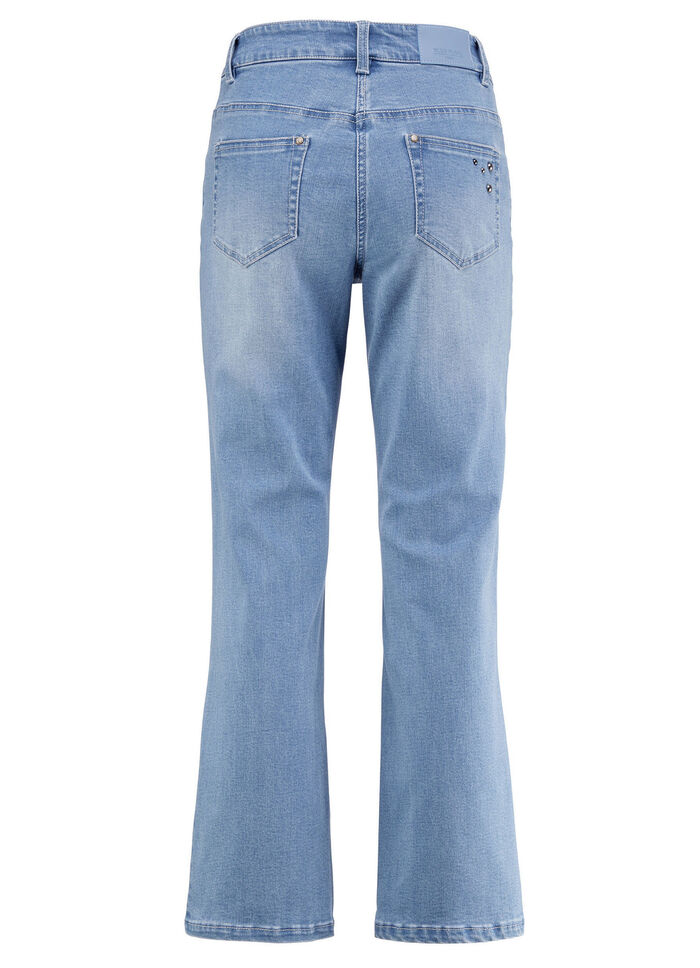 Jeans met trendy decoratieve klinknagels HELLBLAU