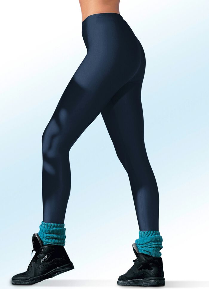 Legging met glanzend effect in 4 kleuren 