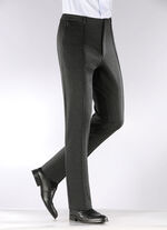 Modieuze "Klaus Models" broek met elastische tailleband in 4 kleuren ANTRACIET MOTIEF