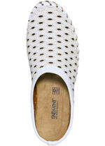 Gemini, zomerse damessabot, breedte G, met uitneembaar voetbed WIT