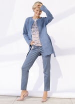 Jeans met bloemenborduursel 