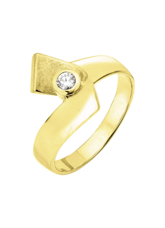 Perfecte vorm: damesring met diamant 