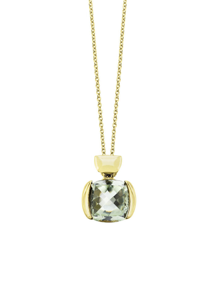 Exquise elegantie: hanger met echte groene amethist 