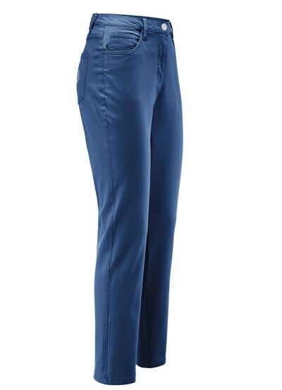 Luxe jeans met borduursel in 7/8-lengte 