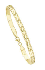 Elegante, glanzende armband met karabijnhaak 