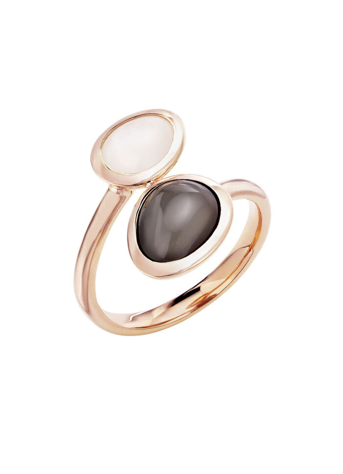 Elegantie in roségoud – damesring met echte maansteen 