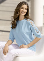 Pullover in een zachte, soepele kwaliteit BLAUW