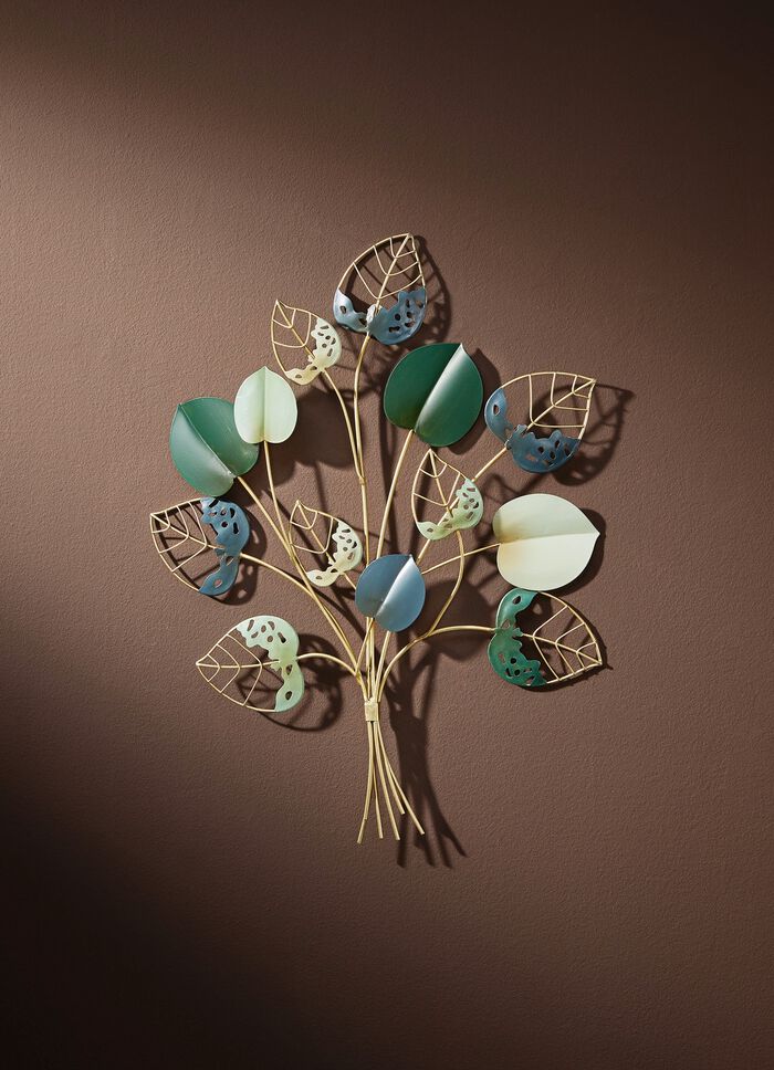 Wanddecoratie bladeren gemaakt van ijzer 