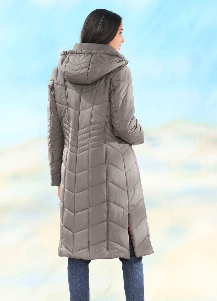 Jas met zijsplitten met rits 