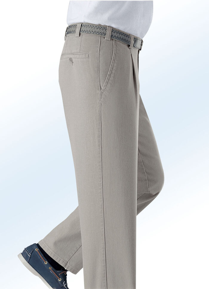 Underbelly jeans met plooien BEIGE