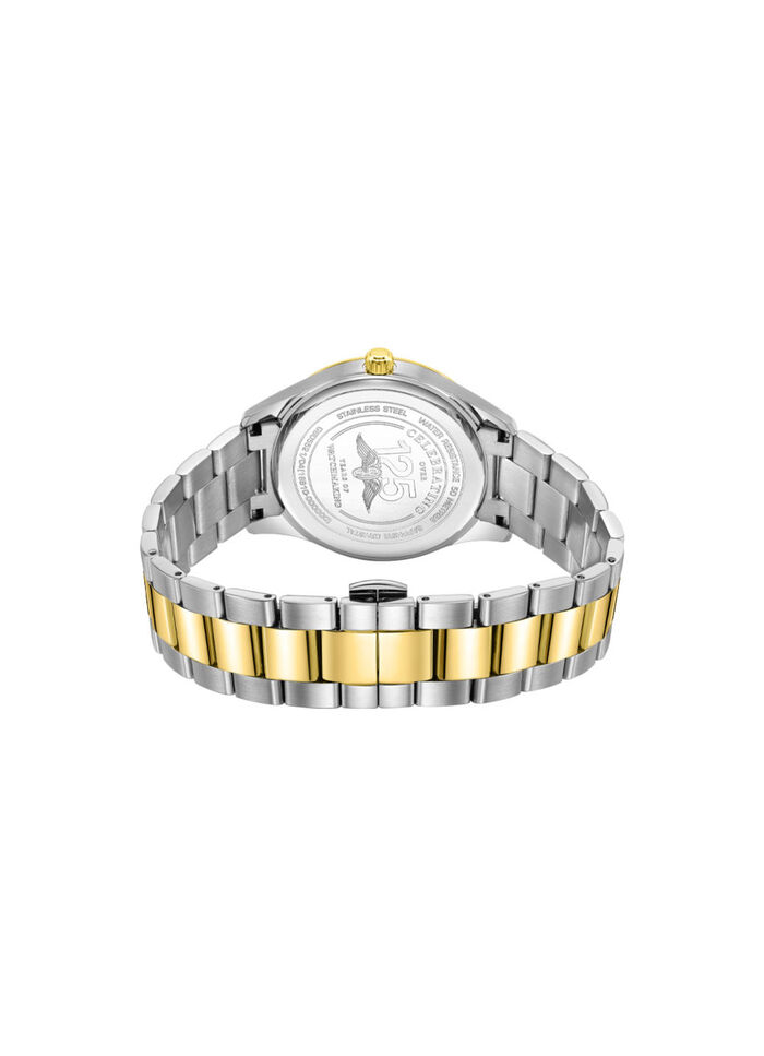 Roterend quartz herenhorloge met roestvrijstalen bandkast 
