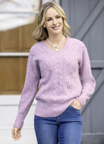 Trui in fluffy kwaliteit LILA MOTIEF