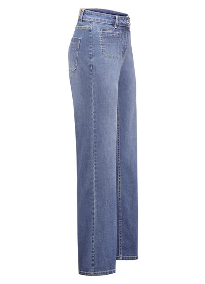 Jeans met modieuze zakken aan de voorkant 
