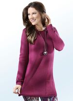 Lange trui met scheerwol 