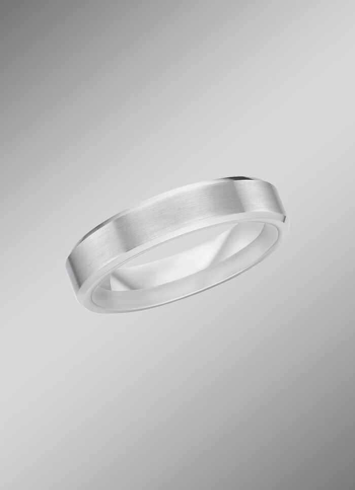 Gematteerde trouwring in zilver 925/- fijn 