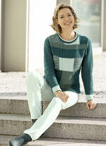 Trui met patchwork-motief 